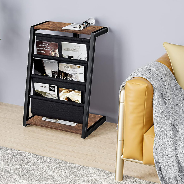 17 Stories Metal Free Standing Magazine Rack Wayfair Canada